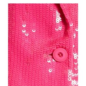 Alice + Olivia Macey Hot Pink Sequin Blazer